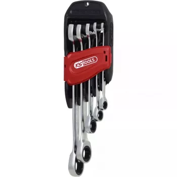 Uzgriežņu atslēgu komplekts KS Tools 503.5205, hroma-vanādija tērauds, 72 zobi, 5 gab.