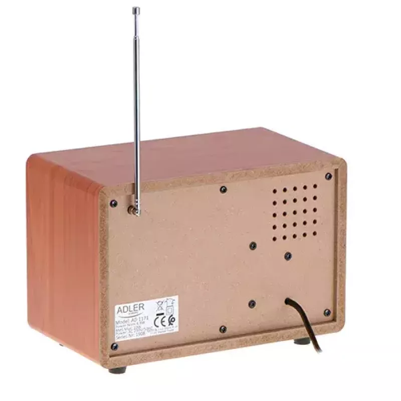 Portatīvais radio Adler AD 1171 — AM/FM, Bluetooth, 10 W RMS, bronzas krāsa