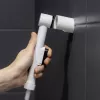 Piepūšams mazgāšanas baseins ActionMed PM200AM — pārnēsājams taisnstūra higiēnas baseins, balts, komplektā sūknis un šļūtene