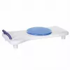 Vannas sols ActionMed LW400AM 2-in-1 ar grozāmu pārvietošanas disku, balts, mitrumizturīgs, ergonomisks sēdeklis, pakarināšanas atvere