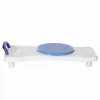 Vannas sols ActionMed LW400AM 2-in-1 ar grozāmu pārvietošanas disku, balts, mitrumizturīgs, ergonomisks sēdeklis, pakarināšanas atvere