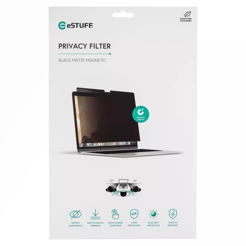 eSTUFF GLBMMB16-21 privātuma filtrs 40,6 cm (16 collu) klēpjdatora rāmja displeja privātuma filtrs