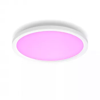 Philips Surimu Round Panel viedie griestu lukturi, Bluetooth/Zigbee, Balts, Alumīnijs, Daudzkrāsains, 2000 K