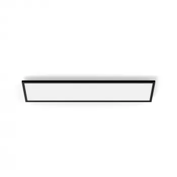 Viedie griestu panelis Signify Philips Aurelle Rectangle — Bluetooth/Zigbee, 1200×300×48 mm, melns