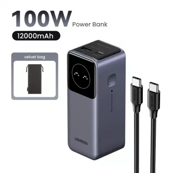 Portatīvais akumulators Ugreen 12000mAh 100W ātrā uzlāde