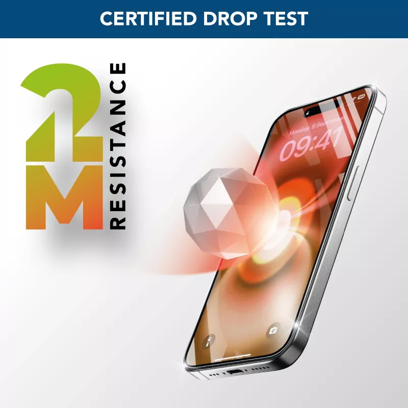 Cellularline Fortified Xtreme Glass aizsargstikls iPhone 16 – pastiprinātas malas, triecienizturīgs, viegli uzliekams