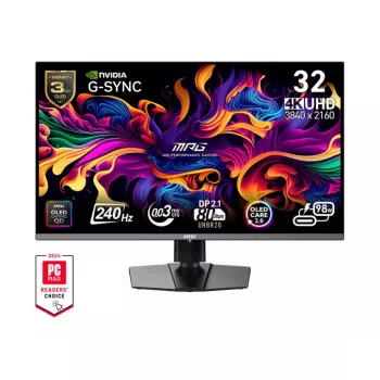 MSI MPG 322URX QD-OLED dators monitors 80 cm (31.5 inch) 3840x2160 4K Ultra HD melns