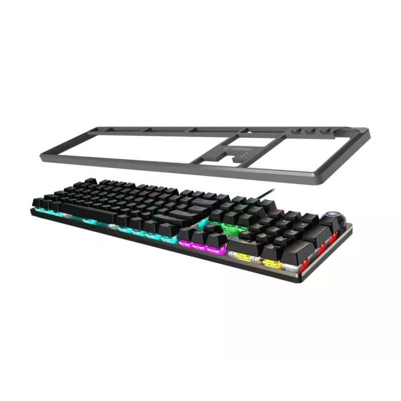 Spēļu tastatūra MSI FORGE GK310 RED DE mehāniskā USB QWERTY melna
