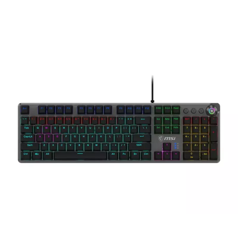 Spēļu tastatūra MSI FORGE GK310 RED DE mehāniskā USB QWERTY melna