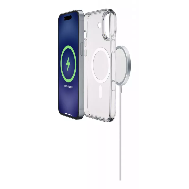 Cellularline Gloss Mag - Caurspīdīgs magnētiskais vāciņš iPhone 16 ar MagSafe saderību