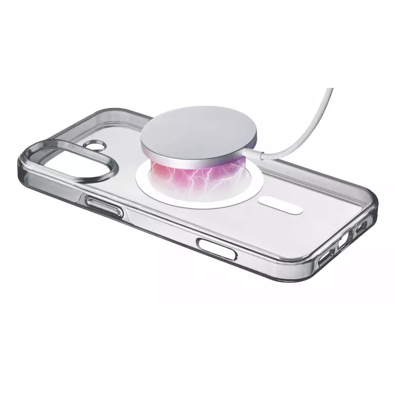 Cellularline Gloss Mag - Caurspīdīgs magnētiskais vāciņš iPhone 16 ar MagSafe saderību