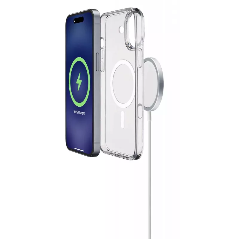 Cellularline Gloss Mag - Caurspīdīgs magnētiskais vāciņš iPhone 16 ar MagSafe saderību