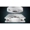 140 mm Ventilators Arctic Freezer P14 Pro Reverse A-RGB (Balts) — 166,5 m³/h, 5.1 mmH₂O, FDB, PWM, Kabeļa sadalītājs