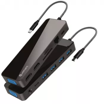 eSTUFF GLB235470 USB-C 13-in-1 Mobilā doka