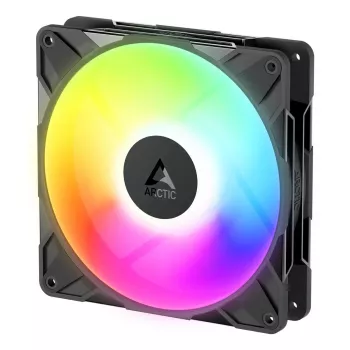 140 mm korpusa ventilators Arctic Freezer P14 Pro Reverse A-RGB — PWM, 140 mm, 166,5 m³/h, 5,1 mmH2O, FDB, melns