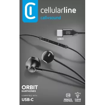 Cellularline ORBIT Stereo kapsulu austiņas ar mikrofonu un tālvadības pulti