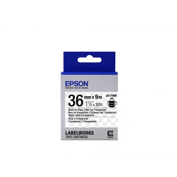 Epson Lentes kasetne caurspīdīga LK-7TBN Melns/Caurspīdīgs 36mm (9m)