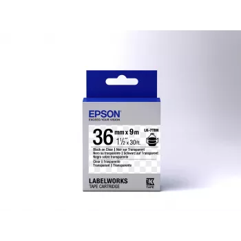 Epson Lentes kasetne caurspīdīga LK-7TBN Melns/Caurspīdīgs 36mm (9m)