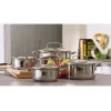 Katlu komplekts Tefal Duetto+ G719S7, nerūsējošais tērauds, 7 gab. (katliņi Ø16/20/24 cm, kastrolis Ø16 cm), indukcija, vāki, cepeškrāsns līdz 250°C