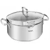 Katlu komplekts Tefal Duetto+ G719S7, nerūsējošais tērauds, 7 gab. (katliņi Ø16/20/24 cm, kastrolis Ø16 cm), indukcija, vāki, cepeškrāsns līdz 250°C