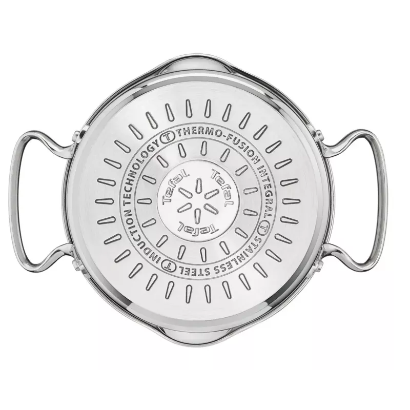Katlu komplekts Tefal Duetto+ G719S7, nerūsējošais tērauds, 7 gab. (katliņi Ø16/20/24 cm, kastrolis Ø16 cm), indukcija, vāki, cepeškrāsns līdz 250°C