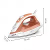 Tefal Virtuo 30 FV2C40E0 gludeklis sausai un tvaika gludināšanai, keramikas zole, 2000 W, persiku/balts