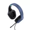 Trust GXT 415B Zirox Galvas austiņas ar vadu, pāri ausīm, spēlēm, zila