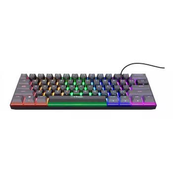 Trust GXT 867 Acira spēļu tastatūra, 60% mehāniska, USB, QWERTY, melna