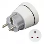 Hama 00223452 kontaktligzdas adapteris no Type F uz Type G (UK) Balts