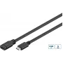 Microconnect USB3.1CC05EX USB pagarinātājkabelis USB 3.2 Gen 1 (3.1 Gen 1) 0.5 m USB C Melns, Sudrabs
