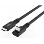 USB-C uz USB-C kabelis MicroConnect MC-USB3.2CC1-FA — USB 3.2 Gen 2x2, 1 m, Melns