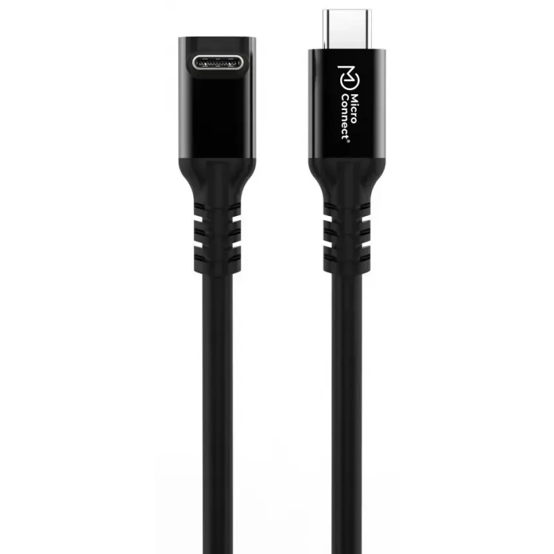 USB C uz USB C kabelis MicroConnect MC-USB3.2CC5-FA, USB 3.2 Gen 2x2, 20 Gbit/s, 5 m, Melns