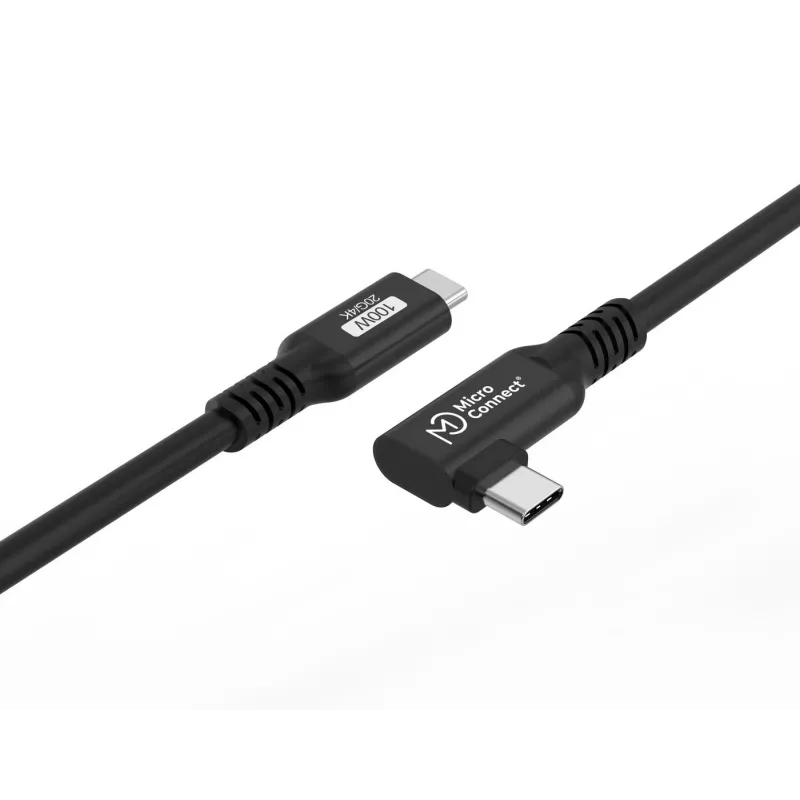 USB-C uz USB-C kabelis MicroConnect USB3.2CC015-A, USB 3.2 Gen 2x2, 20 Gbit/s, 0,15 m, melns