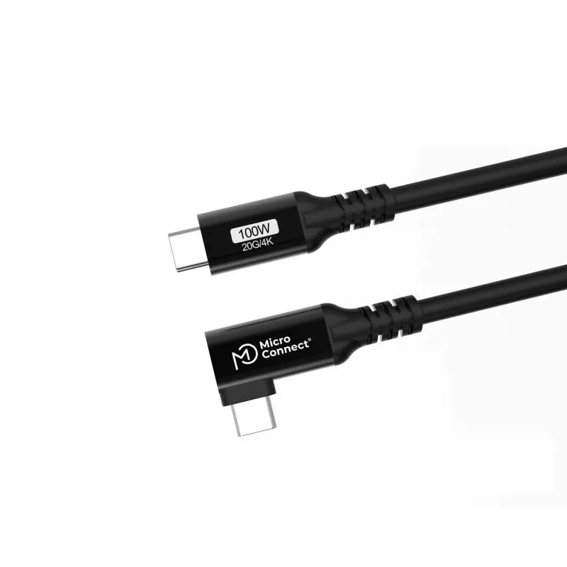 USB-C uz USB-C kabelis MicroConnect USB3.2CC015-A, USB 3.2 Gen 2x2, 20 Gbit/s, 0,15 m, melns