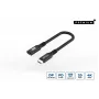 USB-C uz USB-C pagarinātājkabelis MicroConnect USB3.2CC015EX, USB 3.2 Gen 2x2, 0,15 m, melns