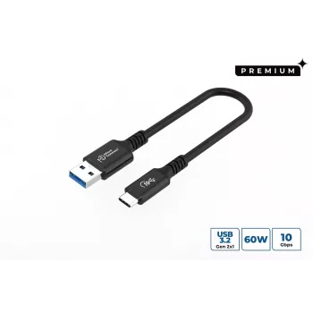 Microconnect USB3.2AC015 USB kabelis USB 3.2 Gen 2 (3.1 Gen 2) 0.15 m USB C USB A Melns