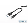 Microconnect USB3.2AC015 USB kabelis USB 3.2 Gen 2 (3.1 Gen 2) 0.15 m USB C USB A Melns