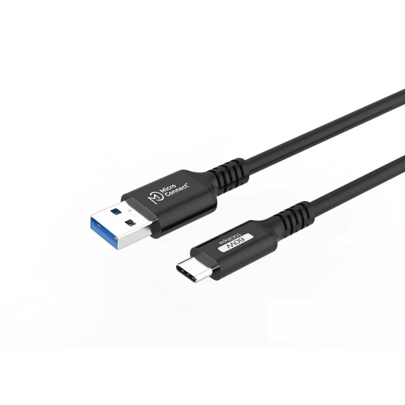 Microconnect USB3.2AC015 USB kabelis USB 3.2 Gen 2 (3.1 Gen 2) 0.15 m USB C USB A Melns