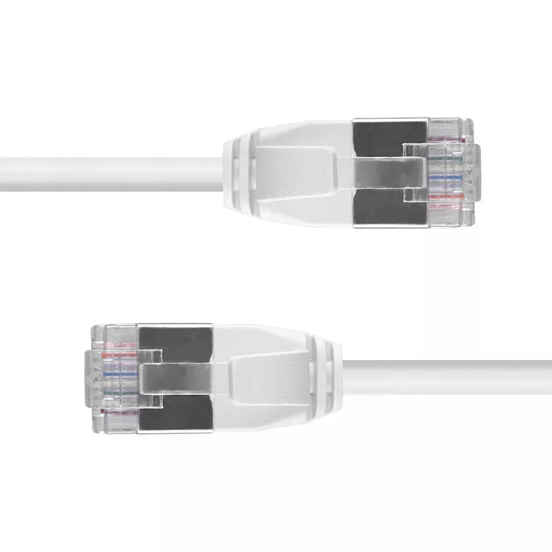 Lindy 0.3m Cat.6A U/FTP Ultra Slīms tīkla kabelis, Pelēks