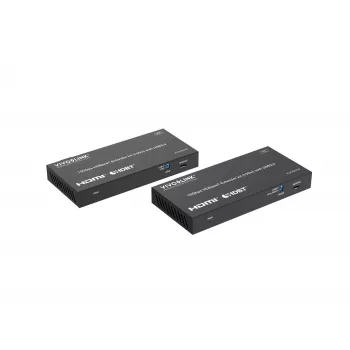 KVM komplekts VivoLink VLKVM150 HDBaseT pagarinātājs 18Gbps, darbības attālums līdz 150 m