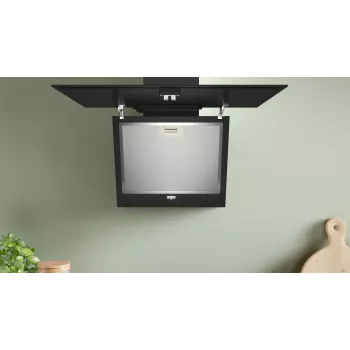 Bosch Serie 2 DWK65DK60 virtuves nosūcējs sienas montāžai, melns, 430 m³/h