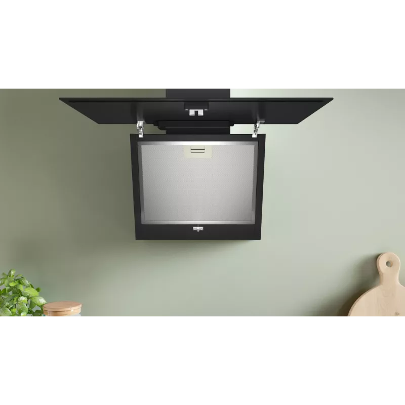 Bosch Serie 2 DWK65DK60 virtuves nosūcējs sienas montāžai, melns, 430 m³/h