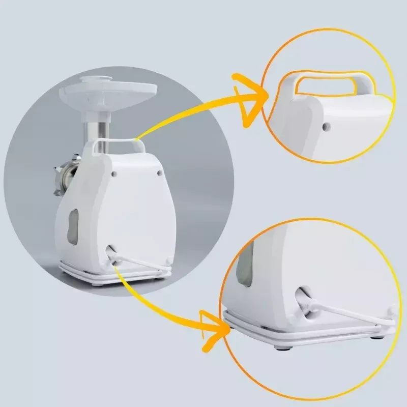 Gaļasmaļķieris SMAPP 490.81 BALTS - 2200 W, 1 ātrums, 2.7 kg/min, 3 sietiņi, rīvēšanas uzgalis