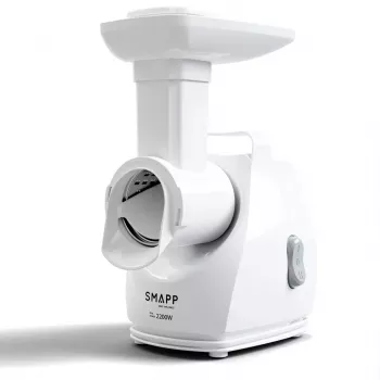 Gaļasmaļķieris SMAPP 490.81 BALTS - 2200 W, 1 ātrums, 2.7 kg/min, 3 sietiņi, rīvēšanas uzgalis
