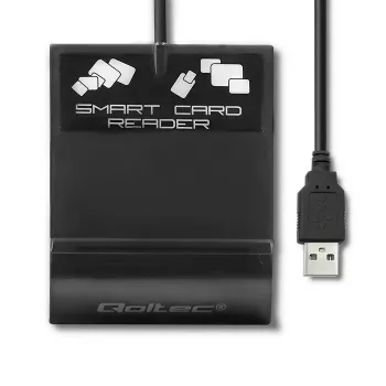Kartes lasītājs QOLTEC Smart ID Card Reader Intelligenst Model 50636 USB Type C