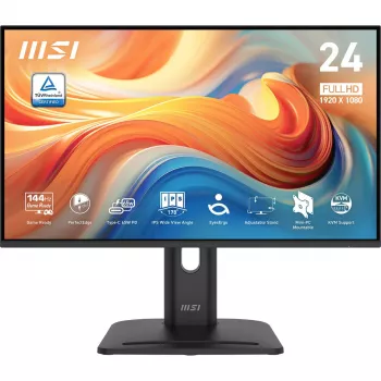 Monitors MSI Pro MP245PHG E14 23,8 collas (60,5 cm) Full HD 1920x1080 IPS LCD, 4 ms, 300 cd/m², VESA, USB centrmezgls, skaļruņi
