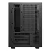 Korpuss DeepCool CH260 Micro Tower Melns — Micro-ATX/Mini-ITX, rūdīts stikls, USB-C, max GPU 413 mm