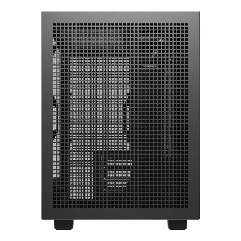 Korpuss DeepCool CH260 Micro Tower Melns — Micro-ATX/Mini-ITX, rūdīts stikls, USB-C, max GPU 413 mm