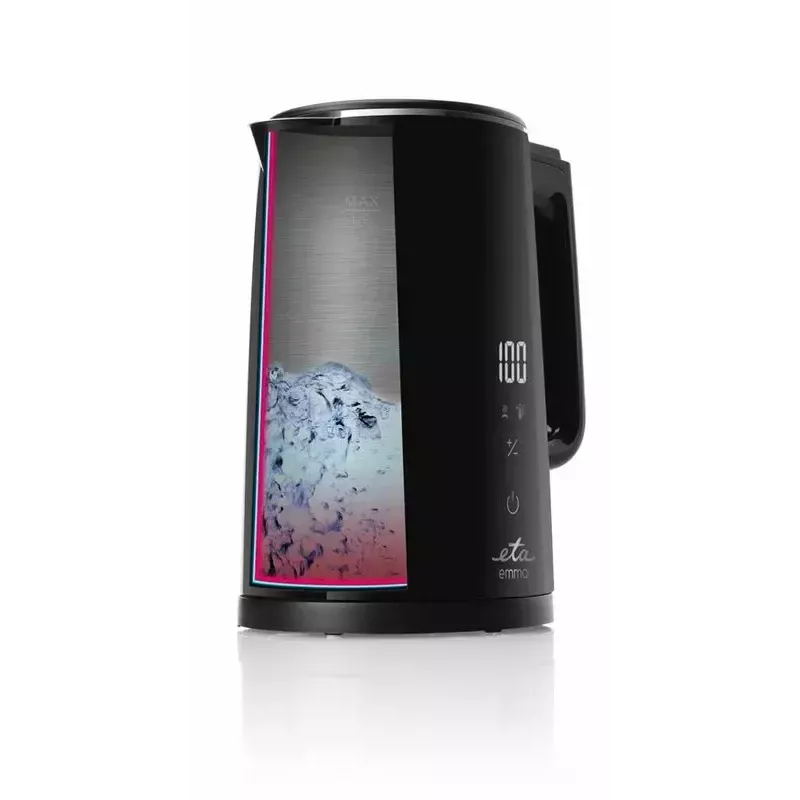 Elektriskā tējkanna ETA Emma 1.5 L 2200 W nerūsējošais tērauds, melna, 360° pamatne