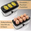 Elektriskais olu vārītājs ProfiCook 501275 — nerūsējošais tērauds, 7 olām, omletes/pocēšanas ieliktnis